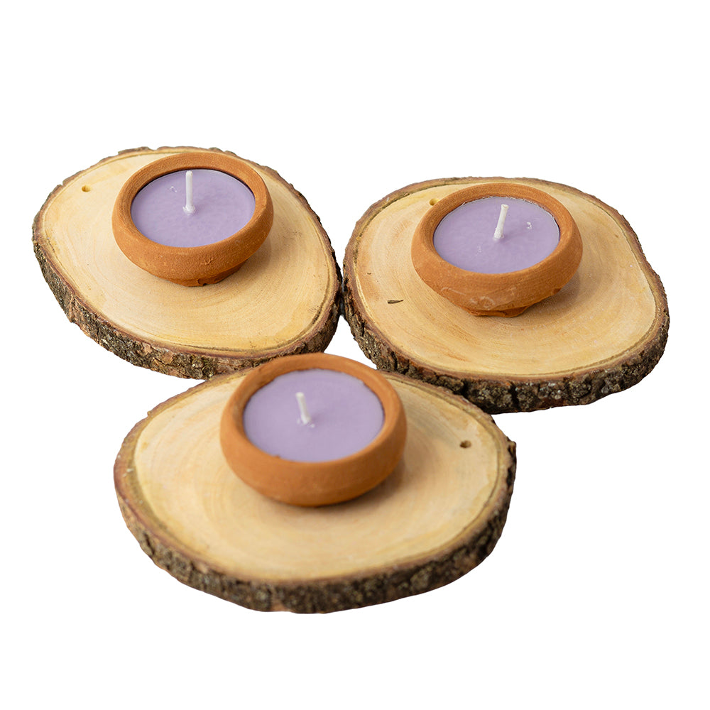 Handmade Diyas with Lavender and Rose Essence