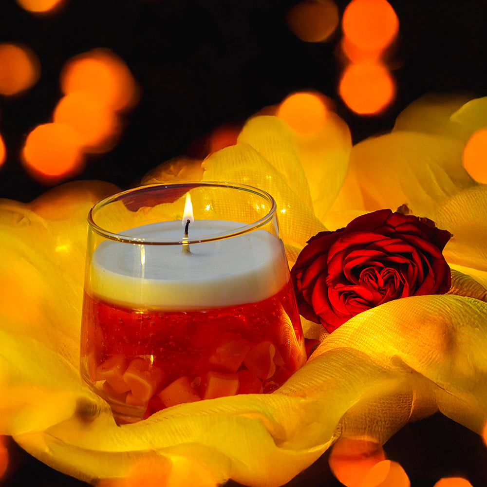 Aurum Glow - Rose Scented Candle - 450gm