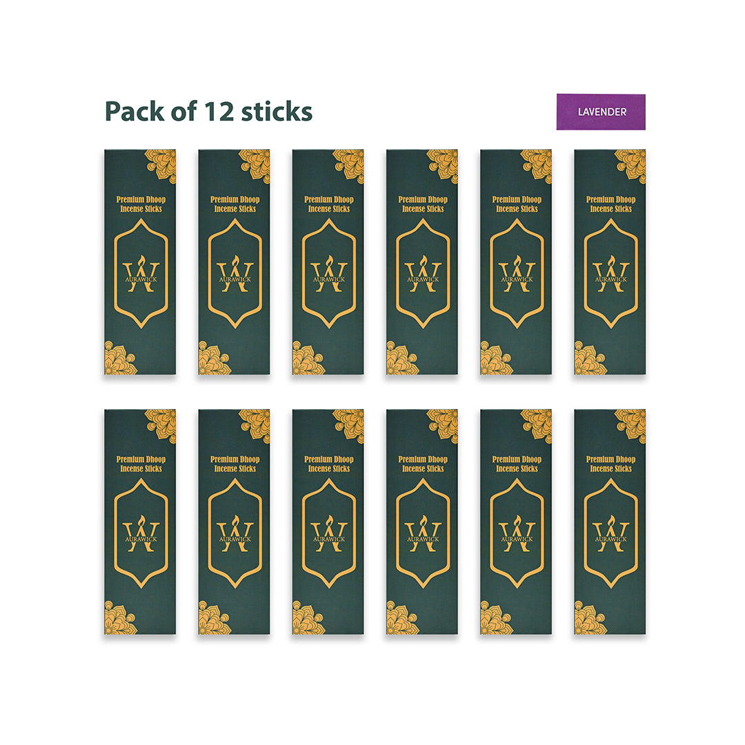 Organic Lavender Dhoop Sticks | Pack of 12