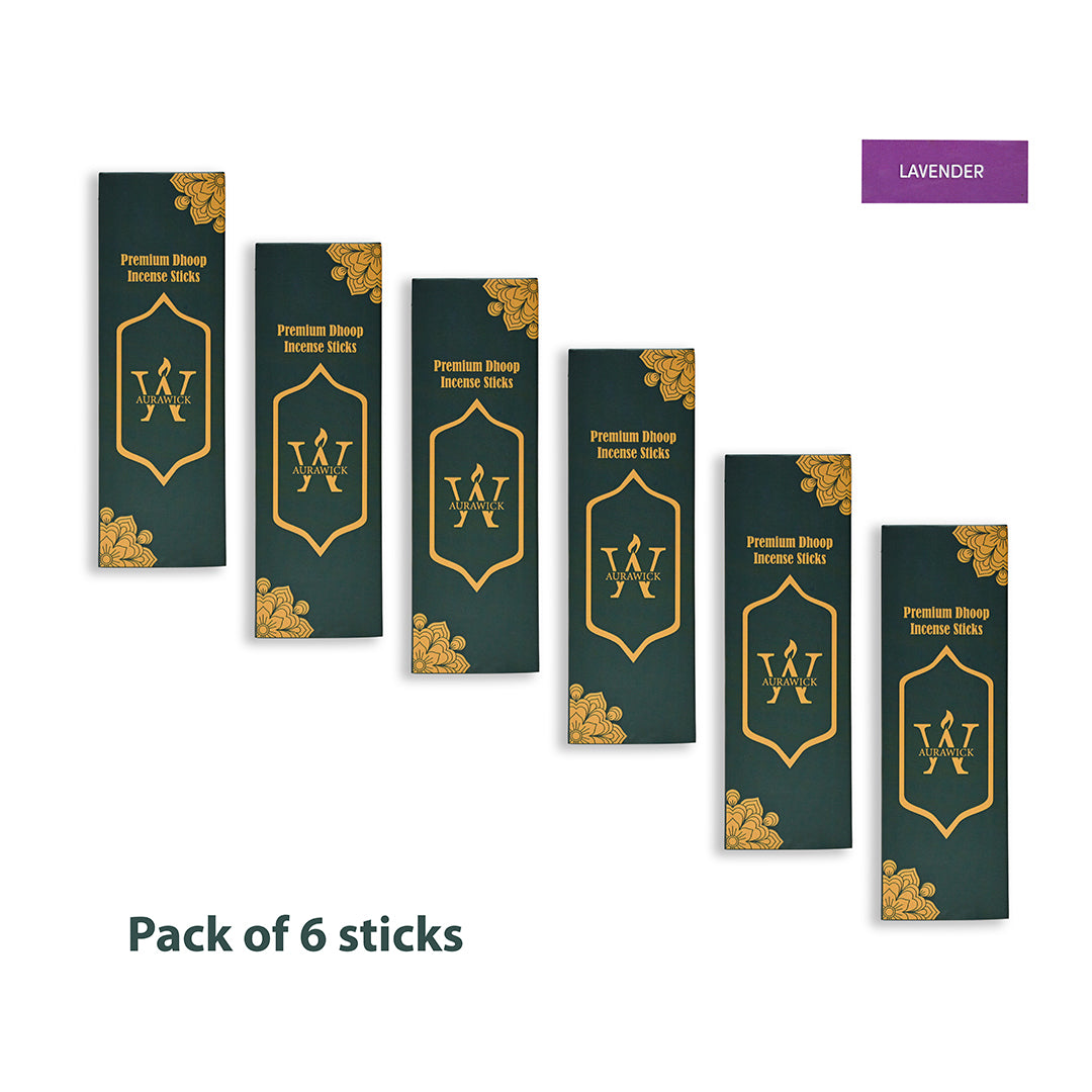 Organic Lavender Dhoop Sticks | Pack of 6