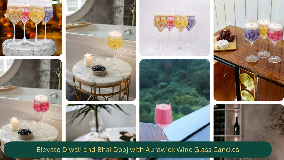 Elevate Diwali and Bhai Dooj with Aurawick Wine Glass Candles