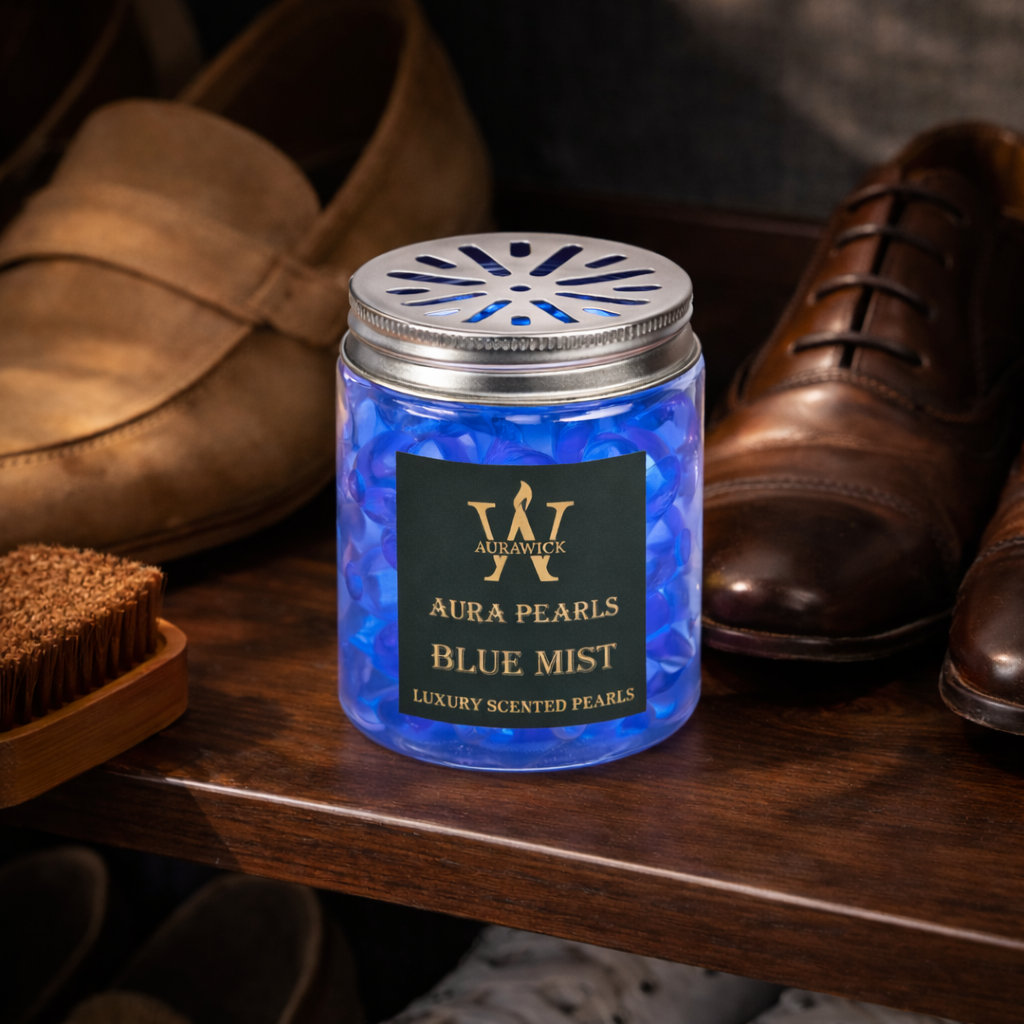 Aurawick Aura Pearls Blue Mist – Long-Lasting Fragrance Beads | Advanced Odor Eliminator & Deodorizer for Car, office cabin, & Wardrobe| 1 Pack