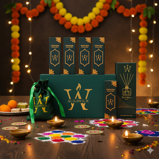 Reed Diffuser, Dhoop Sticks & Wax Melts Jumbo Gift Pack @ 2399