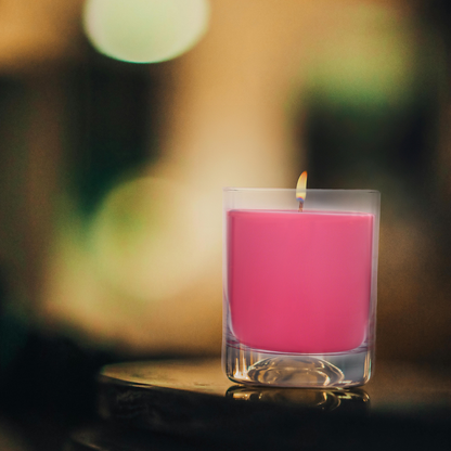 Rose Barrellight -  Rosé Scented Solid Candle in Plain Whisky Glass