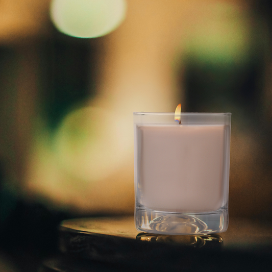 Vanilla Barrellight -  Vanilla Scented Solid Candle in Plain Whisky Glass