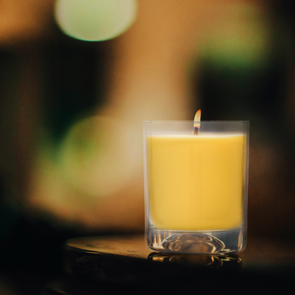 Jasmine Barrellight -  Jasmine Scented Solid Candle in Plain Whisky Glass