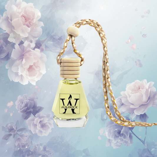 Aurawick Purespace Jasmine – Hanging Glass Bottle Air Freshener | Premium Liquid Diffuser for Car, Wardrobe, & Office | Long-Lasting Floral Fragrance | 10ml