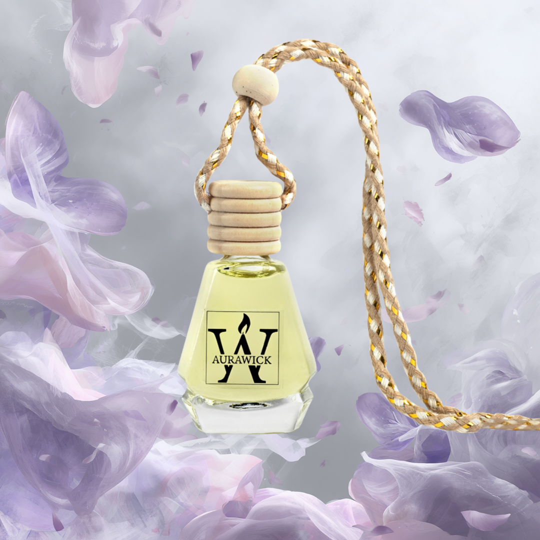 Aurawick Purespace Lavender: Hanging Glass Diffusers |10ml Premium Liquid Fragrance | Long-Lasting Floral Fragrance