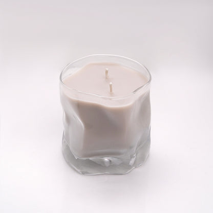 Vanilla Bloom -  Vanilla Scented Solid Candle in Whisky Glass