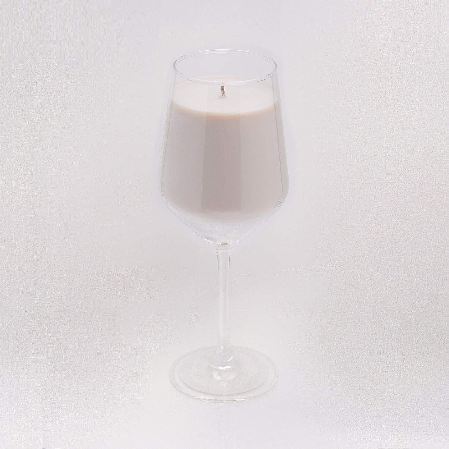 Vanilla Serenity -  Vanilla Scented Solid Candle in Wine Glass