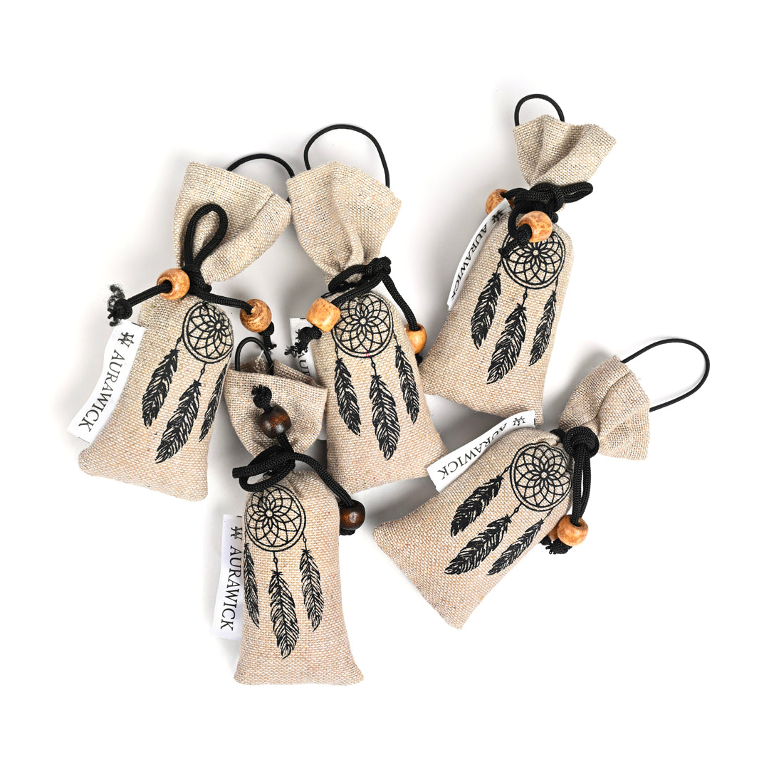 Aurawick AuraNest Lemon – 100% Pure Camphor Air Purifier Pouch | Organic Zesty Lemon Essence Hanging Freshener | Natural Odor Neutralizer for Car, Wardrobe & Kitchen | Eco-Friendly | 1 Pack