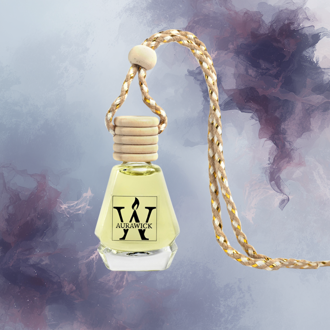 Aurawick Purespace Musk – Hanging Glass Bottle Air Freshener | Premium Velvet Musk Liquid Diffuser for Car, Home & Office | Long-Lasting Luxury Fragrance | 10ml