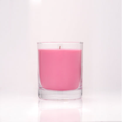 Rose Barrellight -  Rosé Scented Solid Candle in Plain Whisky Glass