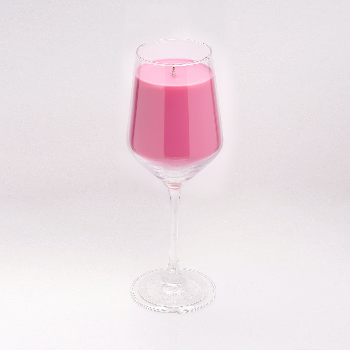 Rose Serenity -  Rose Scented Solid Candle in Wine Glass