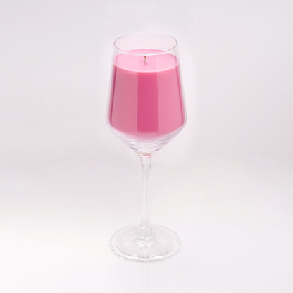 Rose Serenity -  Rose Scented Solid Candle in Wine Glass