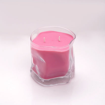 Rose Bloom -  Rosé Scented Solid Candle in Whisky Glass