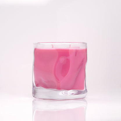 Rose Bloom -  Rosé Scented Solid Candle in Whisky Glass