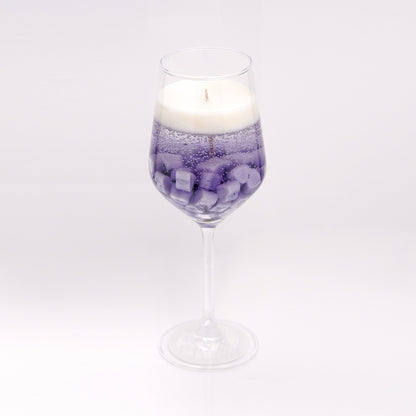 Lavender Reverie -  Lavender Scented Candle in Wine Glass