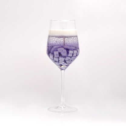 Lavender Reverie -  Lavender Scented Candle in Wine Glass