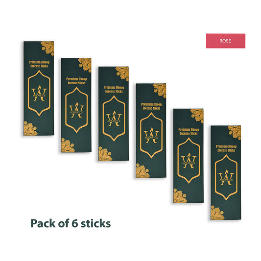 Organic Rose Dhoop Sticks | Pack of 6