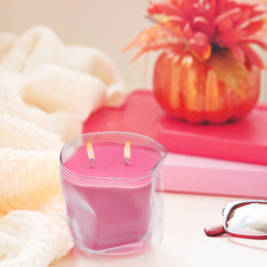 Rose Bloom -  Rosé Scented Solid Candle in Whisky Glass