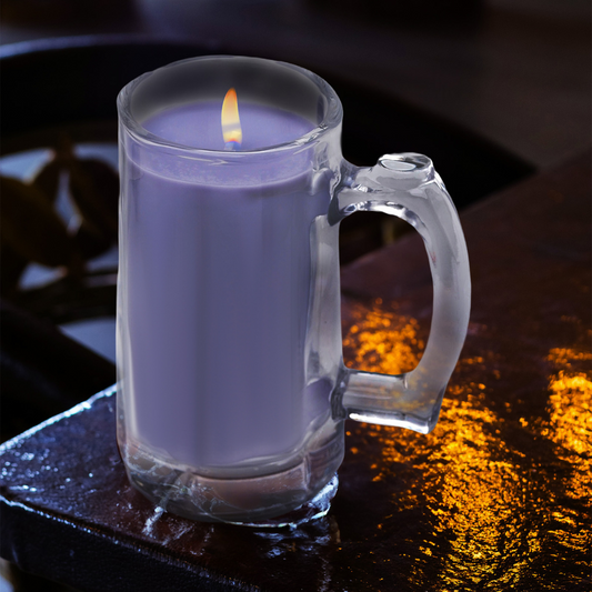 Mugmelt Lavender  -  Lavender Scented Solid Candle in Beer Mug