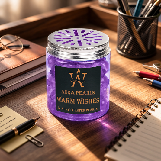 Aurawick Aura Pearls Warm Wishes – Long-Lasting Fragrance Beads | Advanced Odor Eliminator & Deodorizer for Car, office cabin, & Wardrobe| 1 Pack