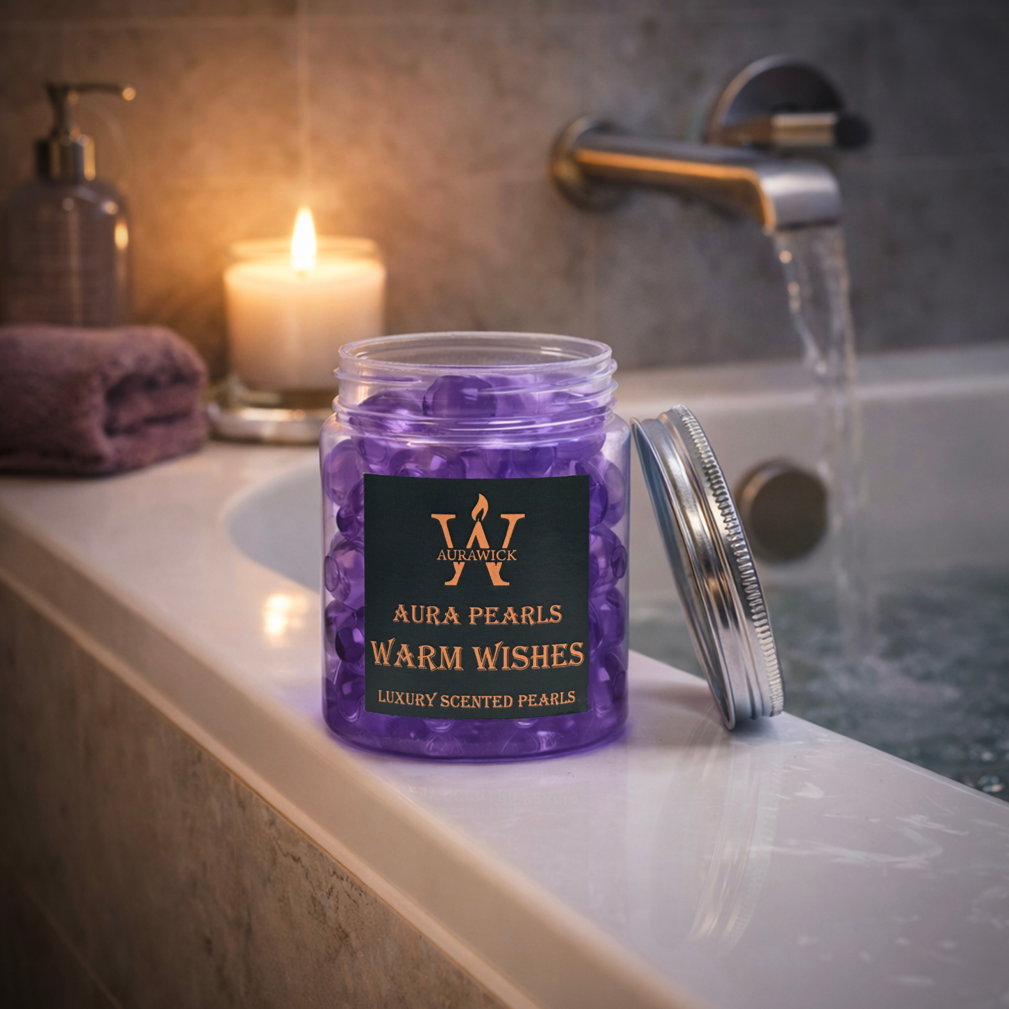 Aurawick Aura Pearls Warm Wishes – Long-Lasting Fragrance Beads | Advanced Odor Eliminator & Deodorizer for Car, office cabin, & Wardrobe| 1 Pack