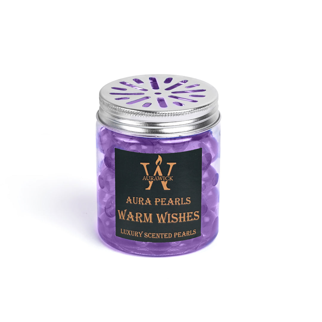 Aurawick Aura Pearls Warm Wishes – Long-Lasting Fragrance Beads | Advanced Odor Eliminator & Deodorizer for Car, office cabin, & Wardrobe| 1 Pack