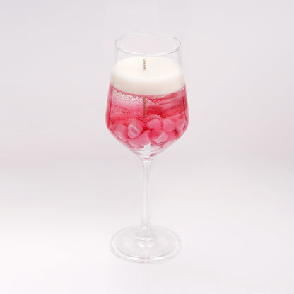 Rose Reverie -  Rose Scented Candle in Wine Glass