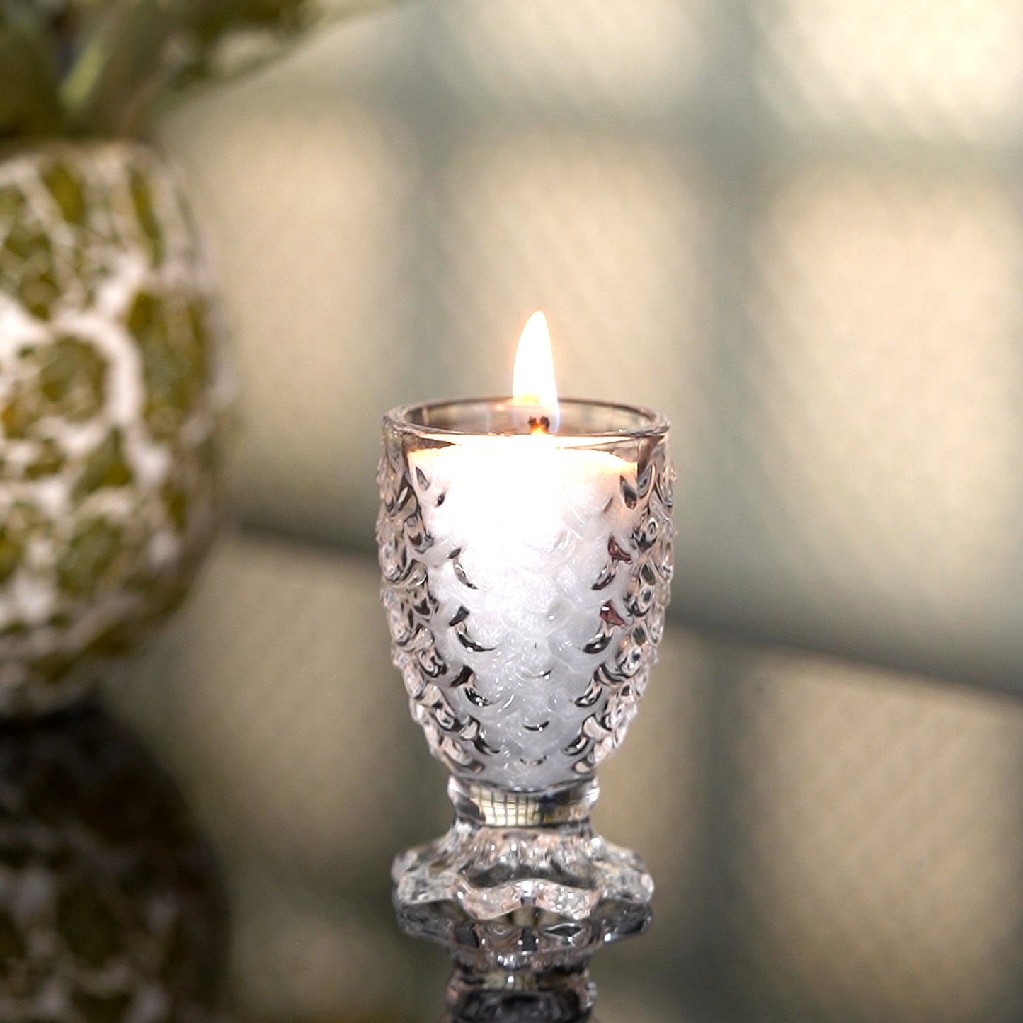 White Grain Candle with Rose Essence