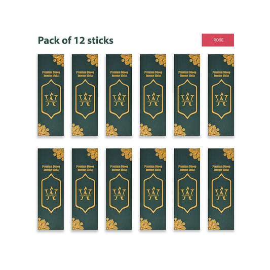 Organic Rose Dhoop Sticks | Pack of 12