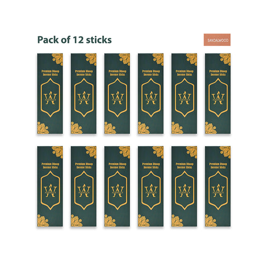 Organic Sandalwood Dhoop Sticks | Pack of 12