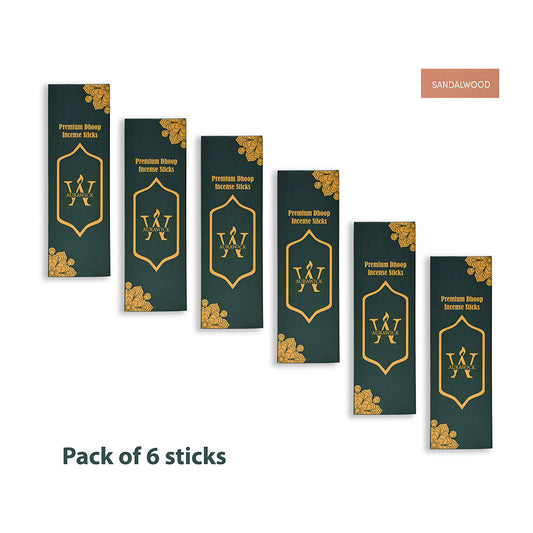 Organic Sandalwood Dhoop Sticks | Pack of 6